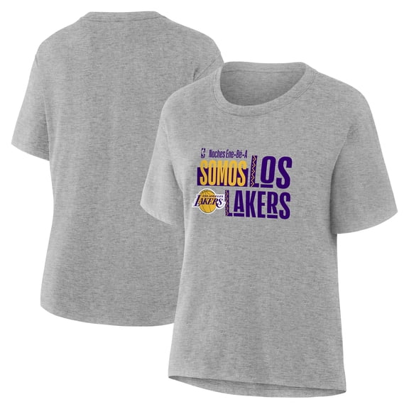 Women's Gray Los Angeles Lakers Noches Training T-Shirt