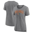 thumbnail image 1 of Women's Gray Miami Hurricanes Arched City Tri-Blend T-Shirt, 1 of 3