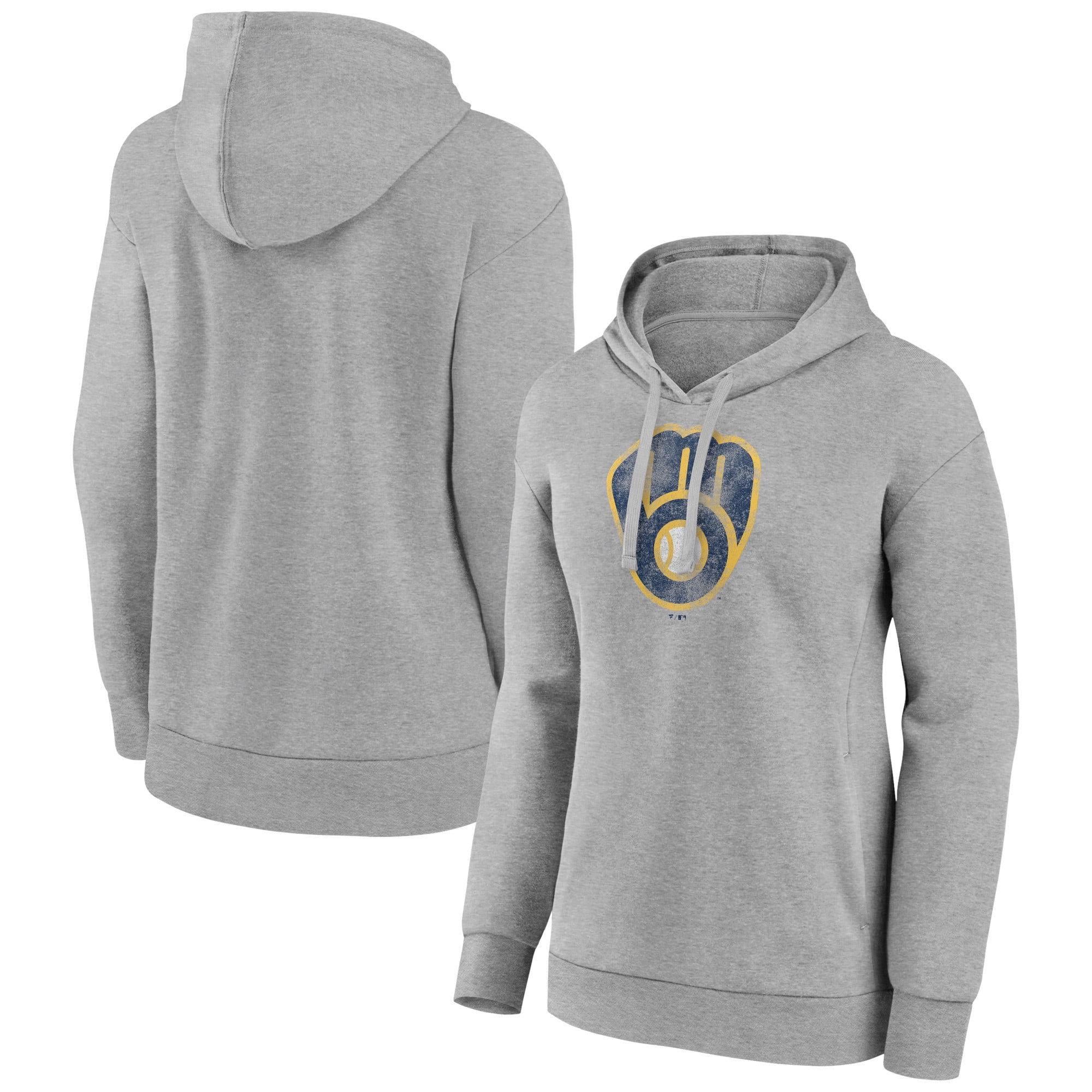 売れ筋商品|||カールバンクス カットソー トップス レディース Women'sHeather Gray Milwaukee Brewers Team Logo Fleece Pullover Sweatshirt Heather Gray Women's G-III 4Her by Carl Banks Heather Gray Milwaukee