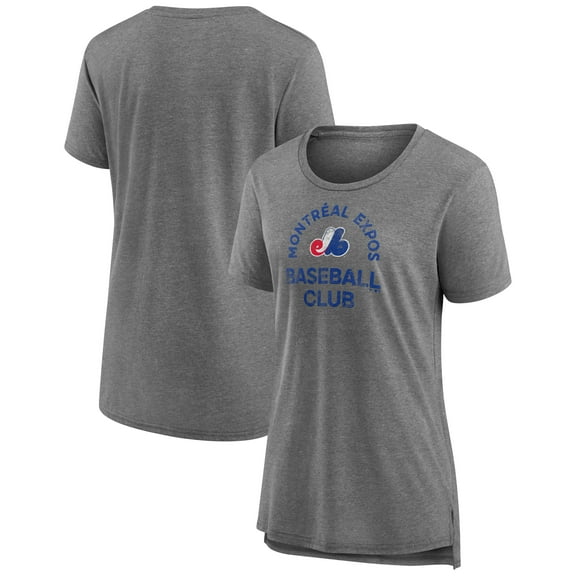 Women's Gray Montreal Expos Selected First Tri-Blend T-Shirt
