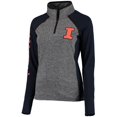 thumbnail image 1 of Women's Gray/Navy Illinois Fighting Illini Finalist Quarter-Zip Pullover Jacket, 1 of 3