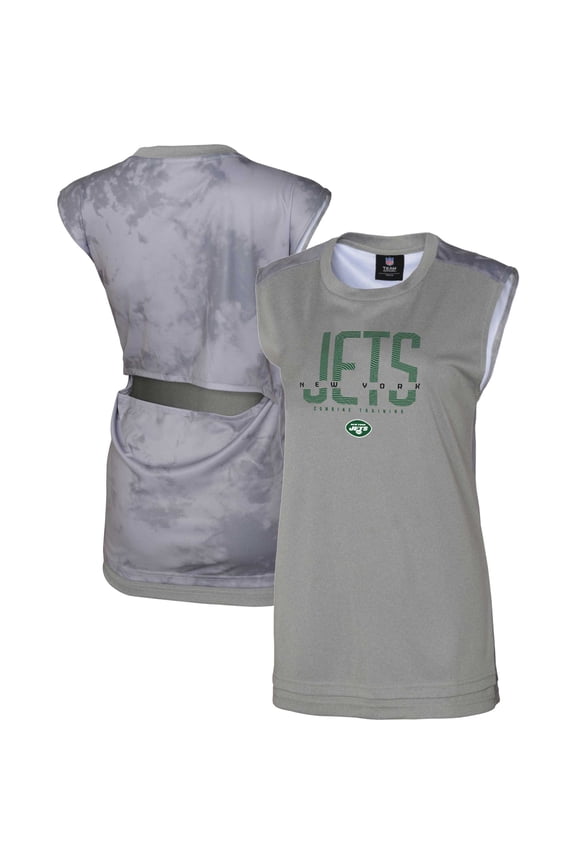 Women's Gray New York Jets No Sweat Tank Top