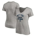 thumbnail image 1 of Women's Gray New York Yankees Heater State of Mind V-Neck T-Shirt, 1 of 3