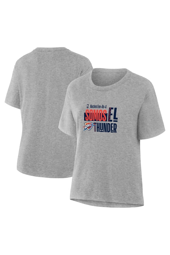 Women's Gray Oklahoma City Thunder Noches Training T-Shirt