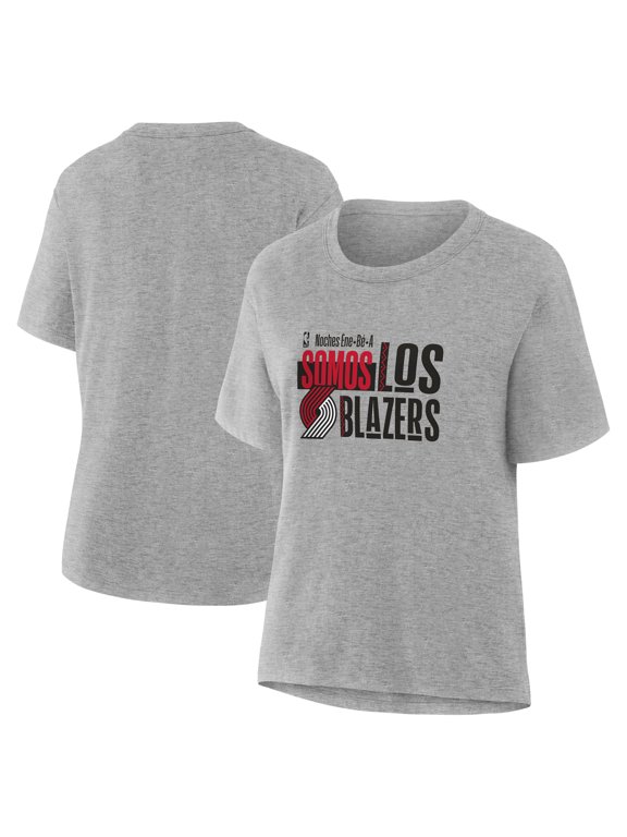 Women's Gray Portland Trail Blazers Noches Training T-Shirt