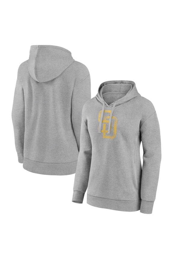 Women's Gray San Diego Padres Distressed Team Pullover Hoodie