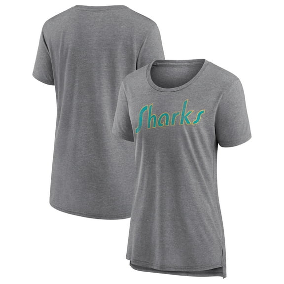 Women's  Gray San Jose Sharks Slow Whistle Tri-Blend T-Shirt