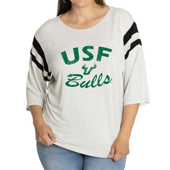 Women's Gray South Florida Bulls Sabrina Jersey T-Shirt