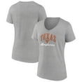thumbnail image 1 of Women's Gray Texas Longhorns Victory Script Team V-Neck T-Shirt, 1 of 3