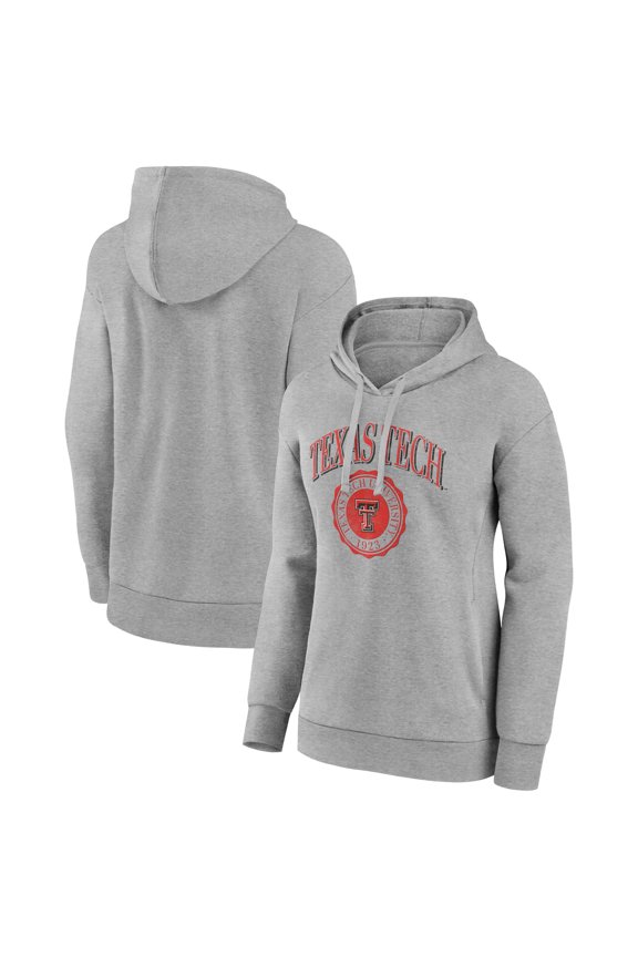 Women's Gray Texas Tech Red Raiders State Arch Pullover Hoodie