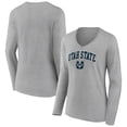 thumbnail image 1 of Women's Gray Utah State Aggies Campus Long Sleeve V-Neck T-Shirt, 1 of 3