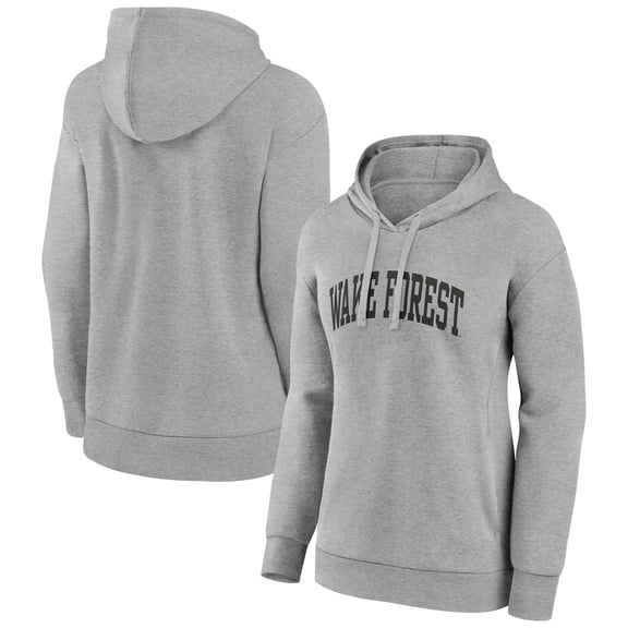 Women's Gray Wake Forest Demon Deacons Arch Pullover Hoodie
