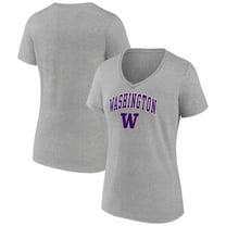 Women's Gray Washington Huskies Campus V-Neck T-Shirt