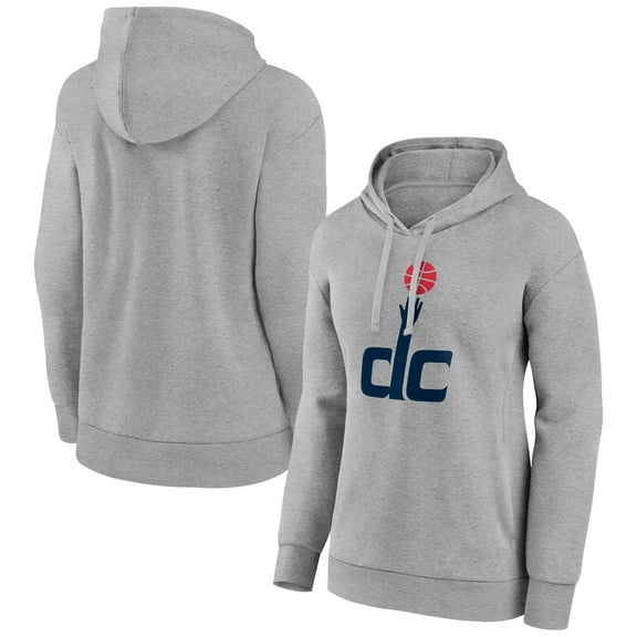 Women's Gray Washington Wizards Alternate Logo Pullover Hoodie
