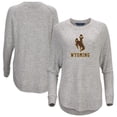 thumbnail image 1 of Women's  Gray Wyoming Cowboys Oversized Cuddle Raglan Tri-Blend Pullover Sweatshirt, 1 of 3