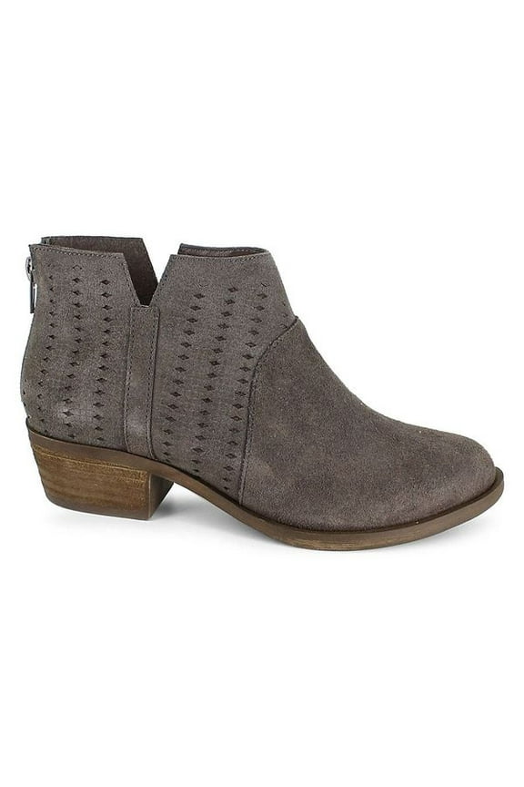 Women's Grayce Woven Suede Booties - Dark Grey
