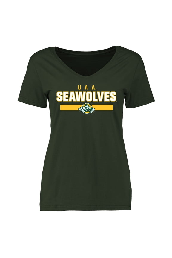 Women's Green Alaska Anchorage Seawolves Team Strong T-Shirt