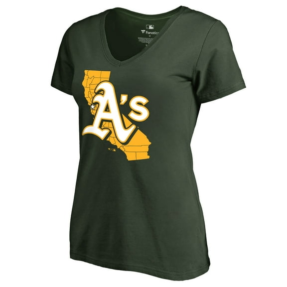 Women's Green Athletics Hometown Collection The Big O V-Neck T-Shirt