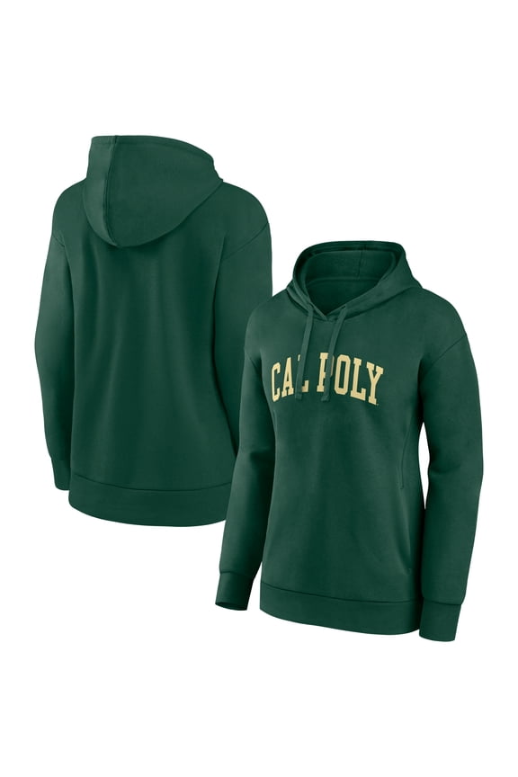 Women's Green Cal Poly Mustangs Arch Pullover Hoodie
