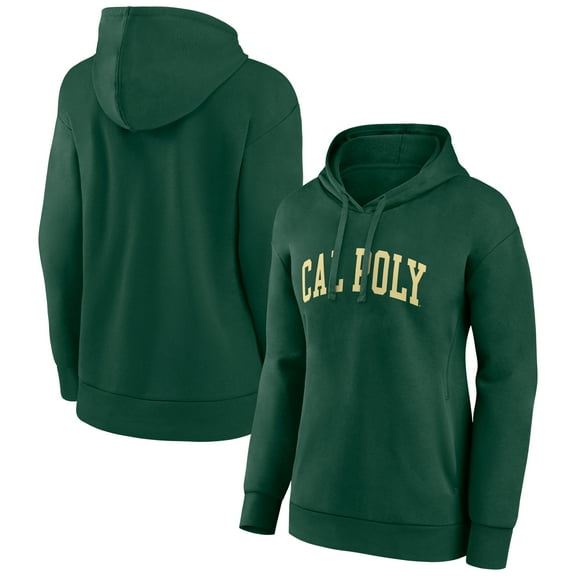 Women's Green Cal Poly Mustangs Arch Pullover Hoodie