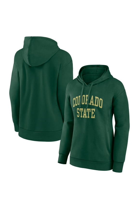 Women's Green Colorado State Rams Arch Pullover Hoodie