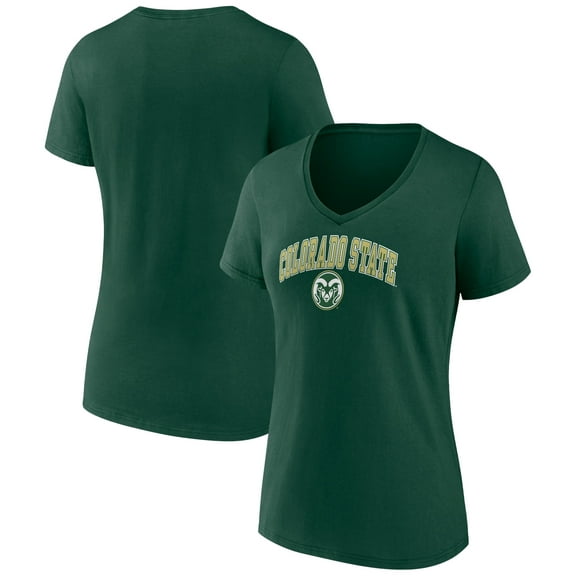 Women's Green Colorado State Rams Campus V-Neck T-Shirt