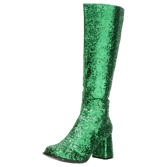 Women's Green Glitter Gogo Boots