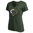thumbnail image 1 of Women's Green Green Bay Packers X-Ray Slim Fit V-Neck T-Shirt, 1 of 3