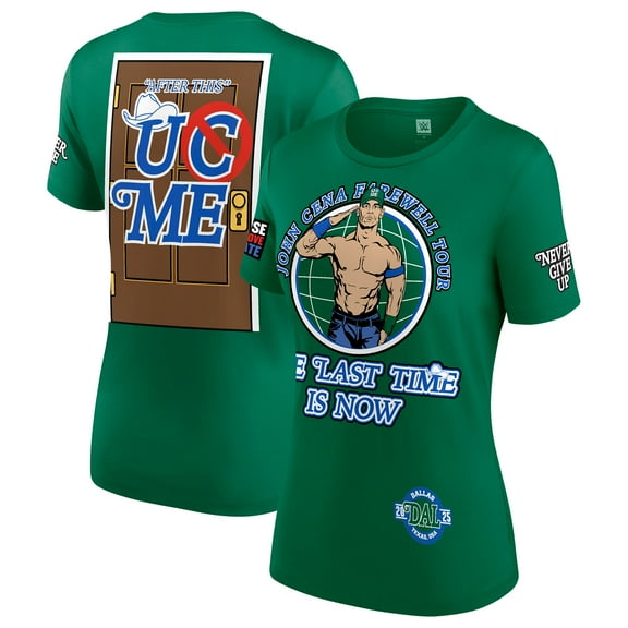 Women's Green John Cena Farewell Tour 2025 Dallas T-Shirt