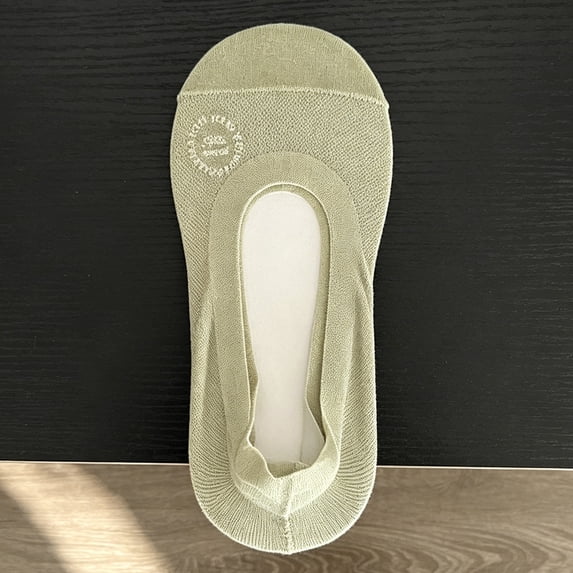 Women's Green Lace Mesh No Show Socks Thin Breathable Low Cut Invisible Socks, Non-Slip Short Boat Socks for Flats Loafers Sneakers, Summer One Size