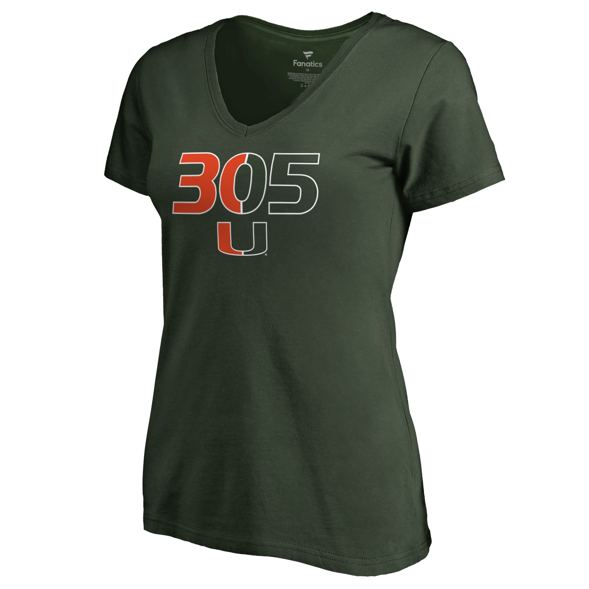 Women's Green Miami Hurricanes Team Hometown Collection V-Neck T-Shirt ...