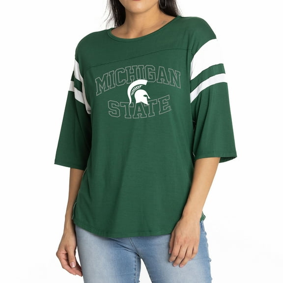 Women's Green Michigan State Spartans Abigail Jersey T-Shirt
