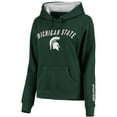 thumbnail image 1 of Women's Green Michigan State Spartans Arch & Logo 1 Pullover Hoodie, 1 of 3