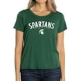 thumbnail image 1 of Women's Green Michigan State Spartans Scarlet Scoop Neck T-Shirt, 1 of 2