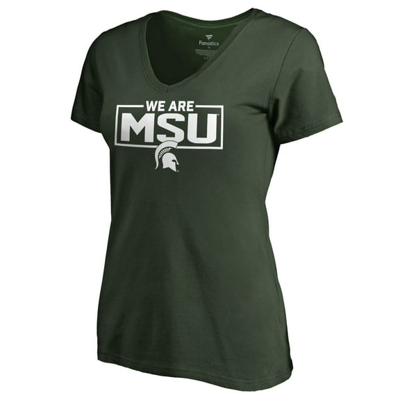 Women's Green Michigan State Spartans We Are Icon V-Neck T-Shirt