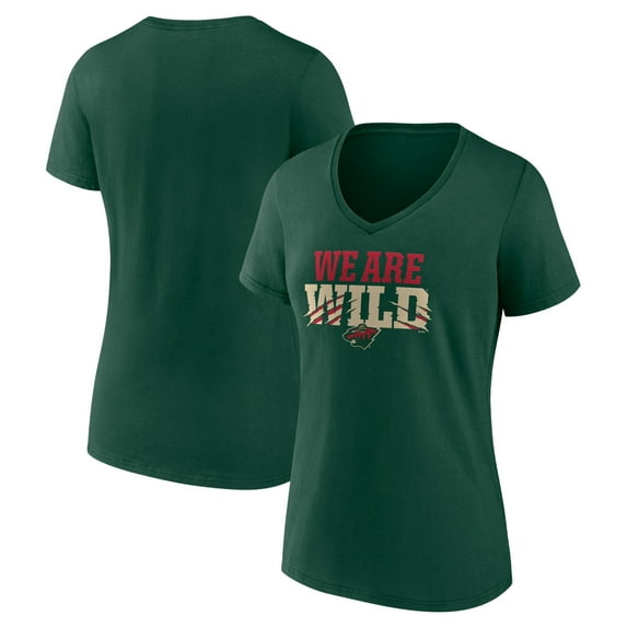 Women's Green Minnesota Wild Proclamation V-Neck T-Shirt