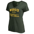 thumbnail image 1 of Women's Green NDSU Bison First Sprint V-Neck T-Shirt, 1 of 3