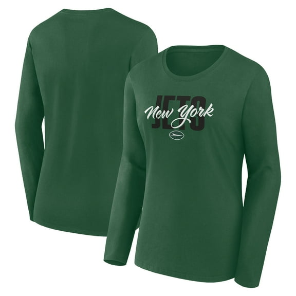 Women's Logo Athletic Green New York Jets Grip Long Sleeve T-Shirt