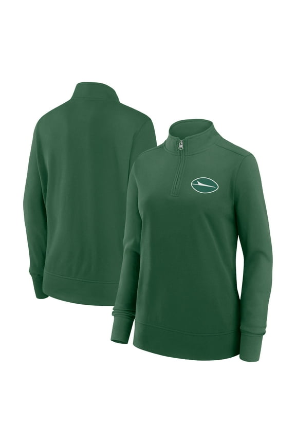 Women's Logo Athletic Green New York Jets Velocity Quarter-Zip Jacket