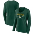 thumbnail image 1 of Women's Green Athletics Live For It Long Sleeve Long Sleeve V-Neck T-Shirt, 1 of 3