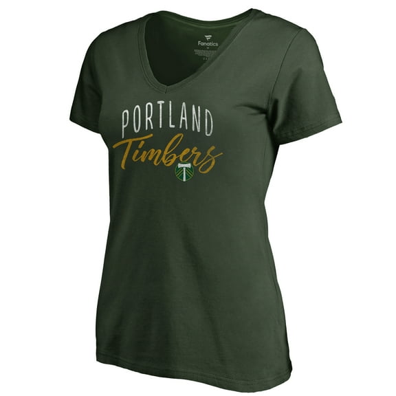 Women's Green Portland Timbers Graceful V-Neck T-Shirt