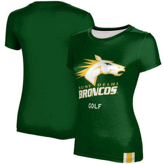Women's Green SUNY Delhi Broncos Golf T-Shirt