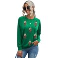 thumbnail image 1 of Women's Green Sequin Nutcracker Graphic Sweatshirt - Festive Holiday Style | [ZhiHiMeRi] | (US 12-14)L, 1 of 5
