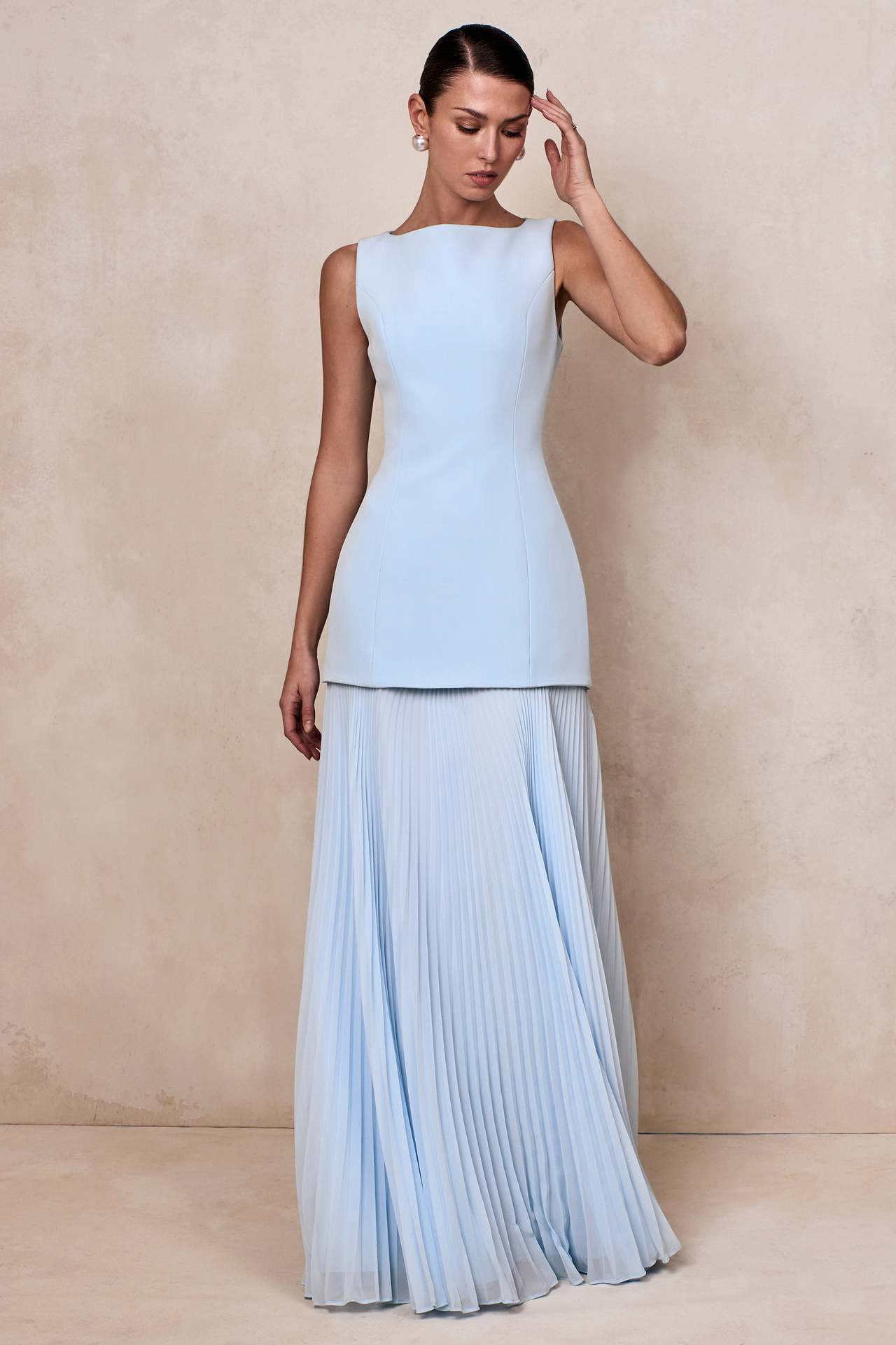 boat neck dress for wedding guest Dark Green Sheath Long Sleeves Short and a midi length Mariela | Women's Boat Neck