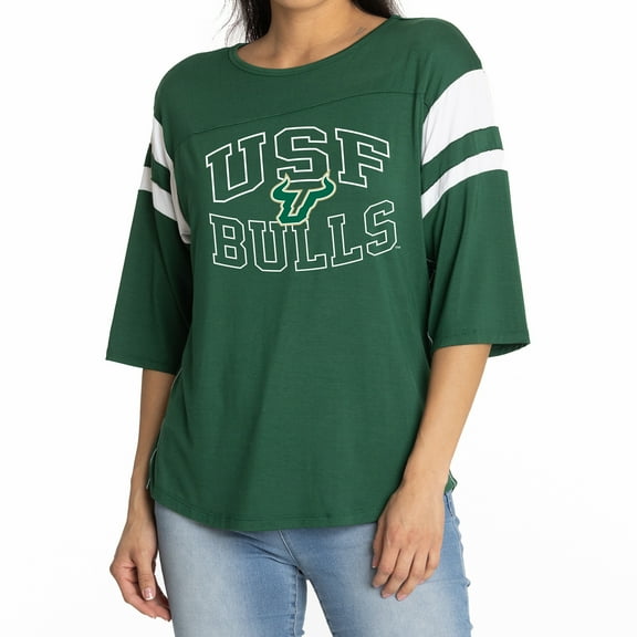 Women's Green South Florida Bulls Abigail Jersey T-Shirt