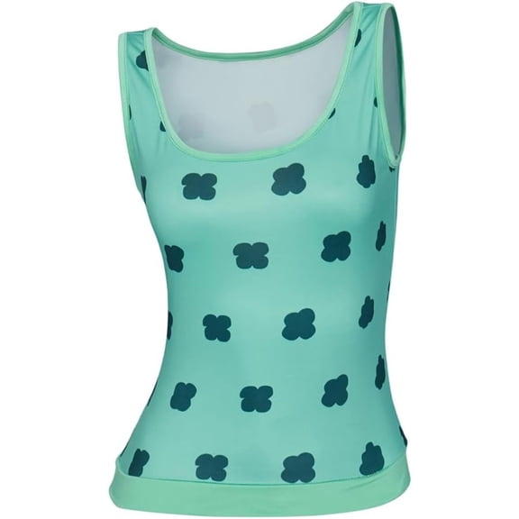 Anime Women Green T-shirt Vest Sleeveless Sexy Tank Top