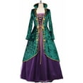 thumbnail image 1 of Women's Green Velvet Dress - Stage Performance Dress, 1 of 9