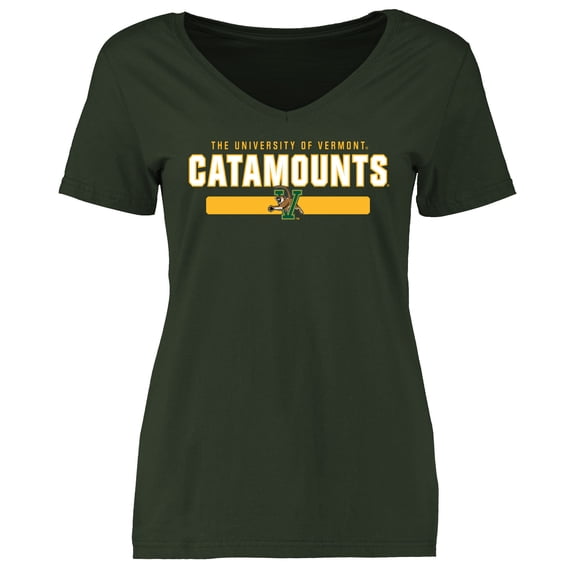 Women's Green Vermont Catamounts Team Strong T-Shirt
