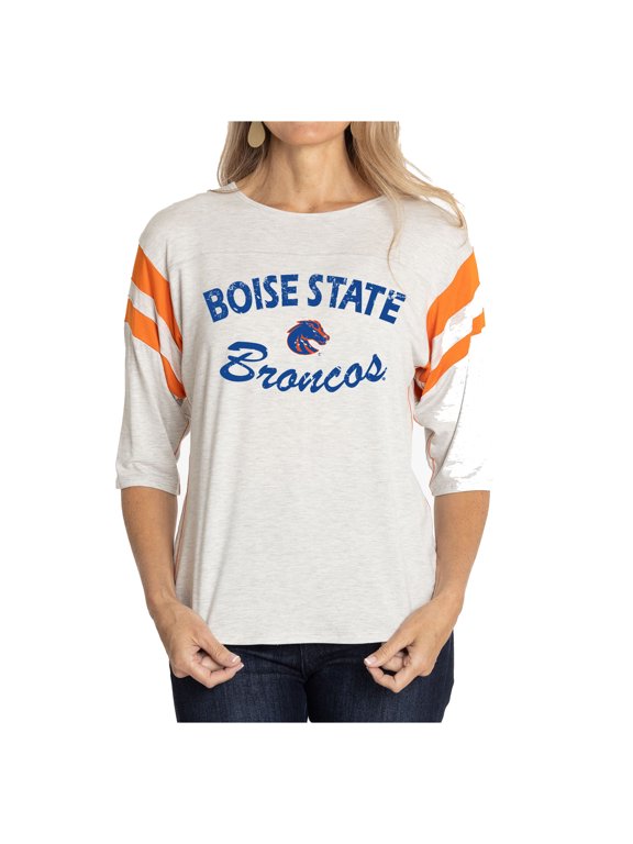Women's Grey Boise State Broncos Sabrina Jersey T-Shirt