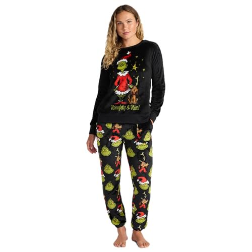 Women's Grinch Minky Plush Sleep Pants, Small